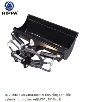R18 Tilt Bucket 1000mm - 39'' - Double Cylinder