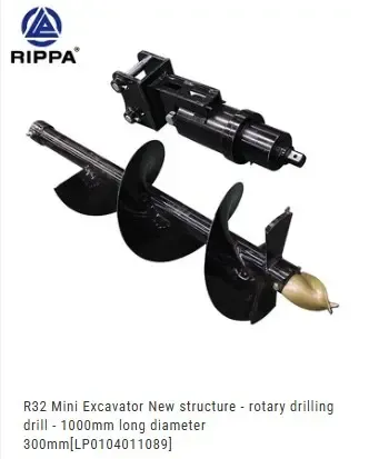 8 Ton Mini-Ex Auger 1500MM X 400MM - 59" X 16"